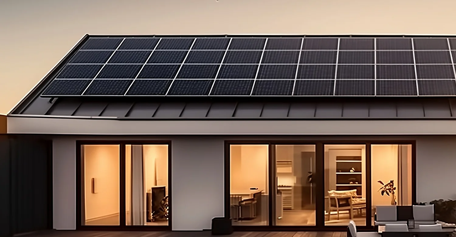 太陽光パネルを設置した住宅の外観